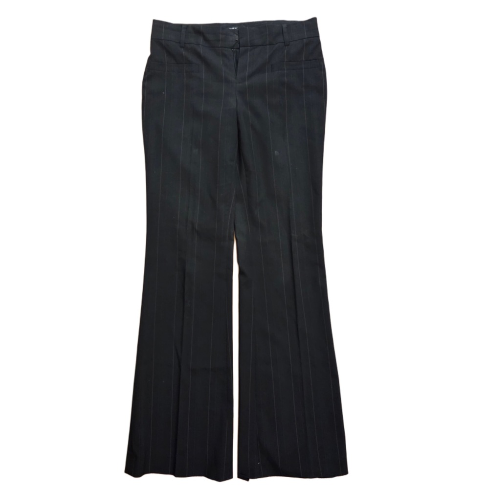 Club Monaco Black Pinstripe Flare Pants